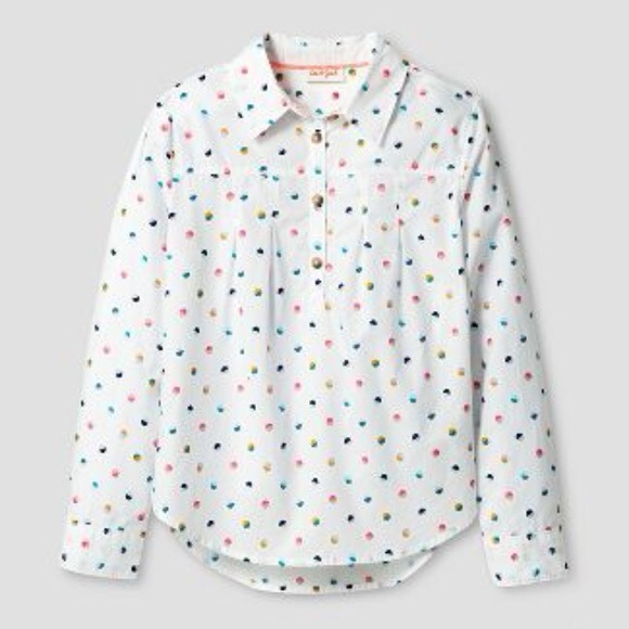 Girls Cat & Jack Polka Dot Long Sleeve Size XL - Picture 7 of 7